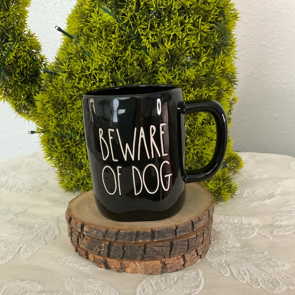 Rae Dunn - “ BEWARE OF DOG” ceramic mug